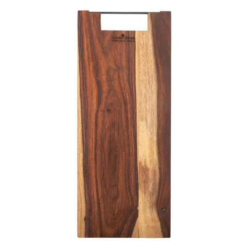 Pure Rose Wood Serveerplank recht met metalen handvat 49 cm